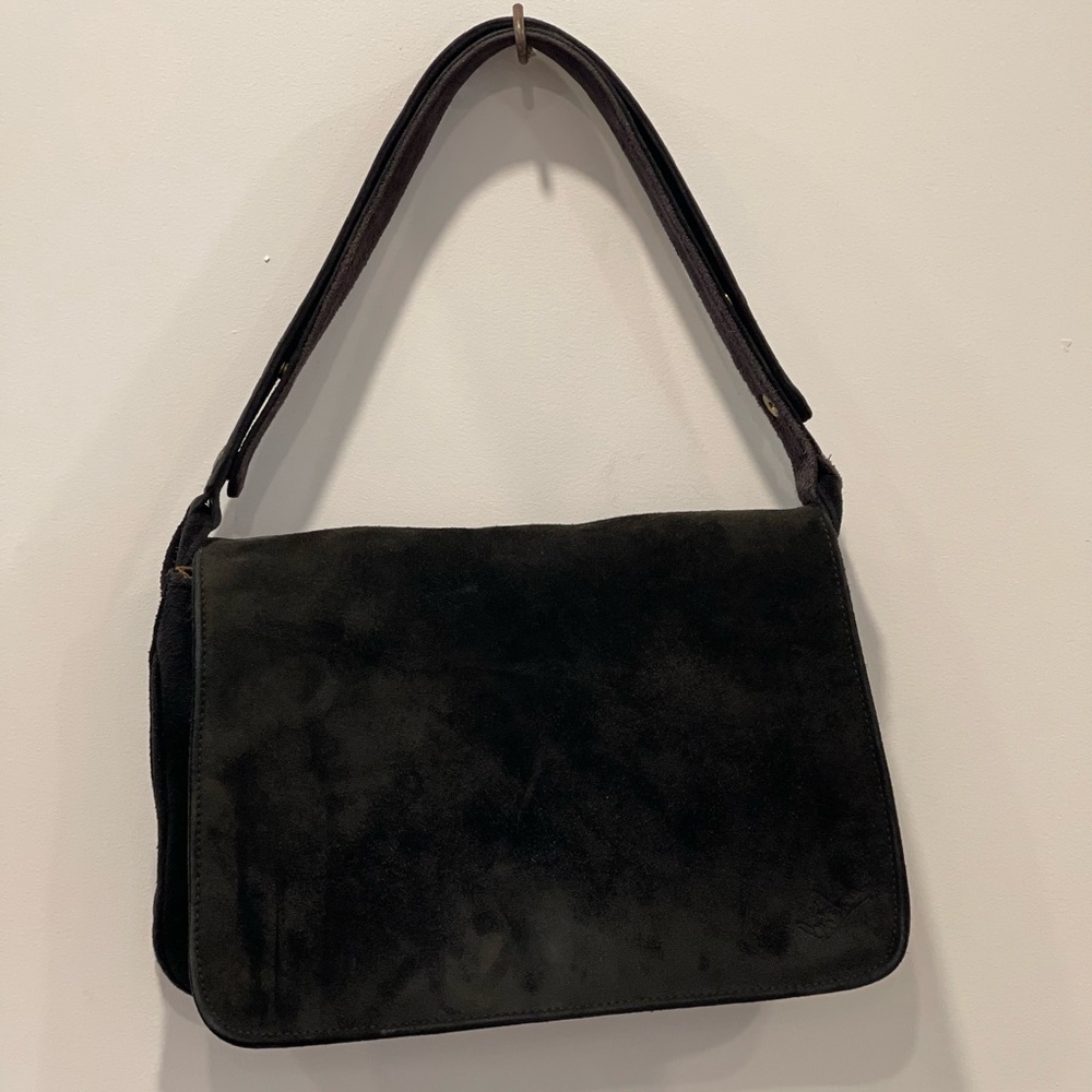 ✨Vintage✨ GORGEOUS Black Suede Shoulder Handbag Tony Tamatteo for Cristina